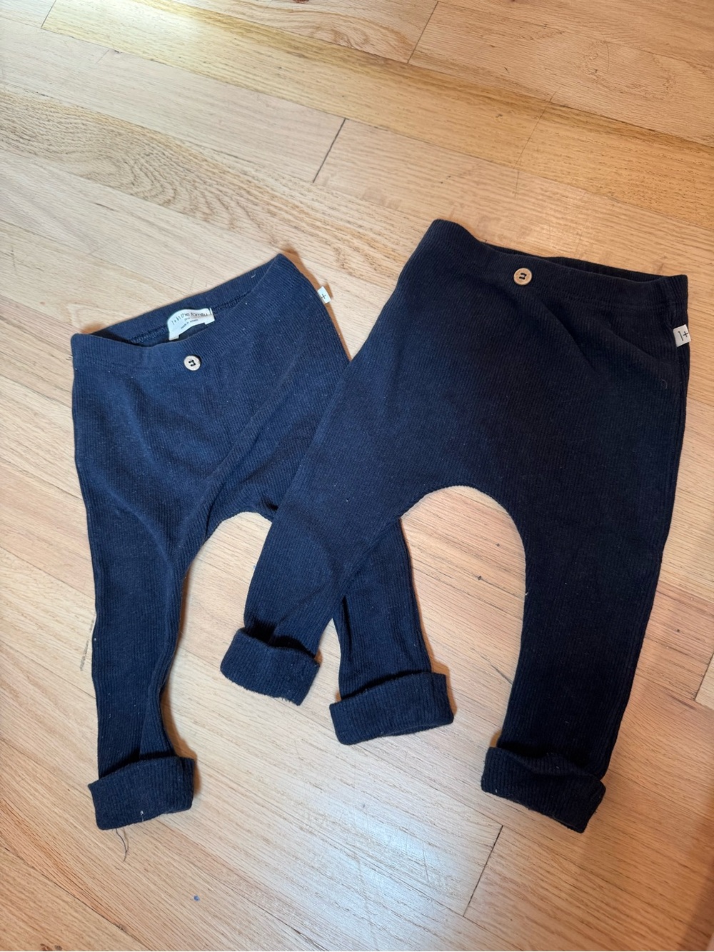 1+ in the family baby ribbed leggings 2 pack